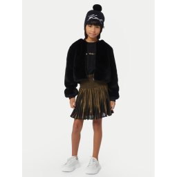 Karl Lagerfeld Kids Ежедневна рокля Z30189 D Черен Regular Fit
