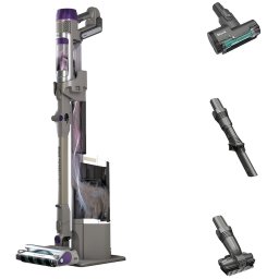 Безжична вертикална прахосмукачка Shark PowerDetect Clean & Emply IP3251EUT, 380 W, 70 мин, Автоматично изпразване, Сив
