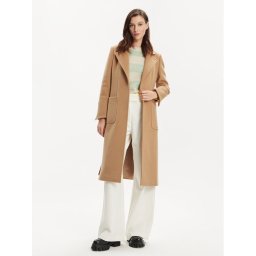 MAX&Co. Вълнено палто Runaway 2418011024200 Кафяв Regular Fit