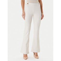 Guess Текстилни панталони W5YB0I KCMU2 Екрю Regular Fit