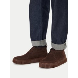 Clarks Зимни обувки Torhill LaceHi 26184694 Тъмнокафяв