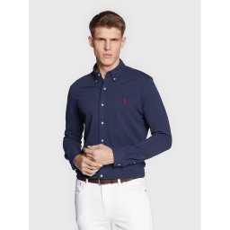 Polo Ralph Lauren Риза 710654408081 Тъмносин Regular Fit