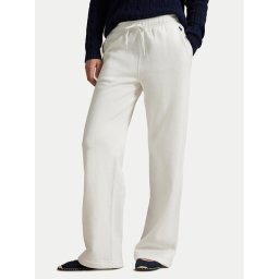 Polo Ralph Lauren Долнище анцуг 211977959003 Бял Wide Leg