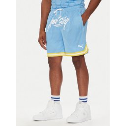 Puma Спортни шорти Hoops Manchester City 631694 Светлосиньо Regular Fit