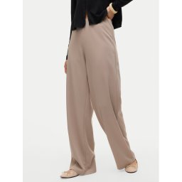 Vero Moda Текстилни панталони Berlin 10318454 Бежов Wide Leg