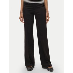 Vero Moda Текстилни панталони Texas 10334103 Черен Straight Fit