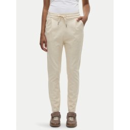 Vero Moda Текстилни панталони Eva 10197909 Бежов Loose Fit
