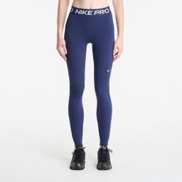 Клинове Nike Pro Women's Mid-Rise Full-Length Leggings Midnight Navy/ White M