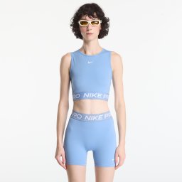 Nike Pro Women's Dri-FIT Cropped Tank Top Work Blue/ White XS