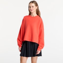 Суитшърт Nike 24.7 ImpossiblySoft Women's Dri-FIT Oversized Crew-Neck Top Lt Crimson/ University Red XS