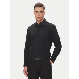 Calvin Klein Риза LV04LB148G Черен Slim Fit