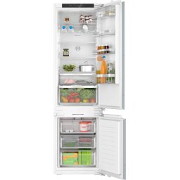 Хладилник с фризер за вграждане Bosch KIN96ADC0, VitaFresh XXL, LED осветление, No frost, Eнергиен клас С, Бял