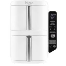 Фритюрник с горещ въздух Ninja Double Stack XL SL400EUWH, 2470W, 9.5 л, Температурен диапазон 40 - 240°C, 6 функции за готвене, Две застъпващи се зони за готвене, Бял