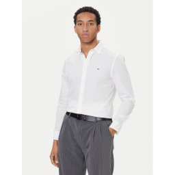 Tommy Hilfiger Риза MW0MW40460 Бял Slim Fit