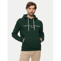 Tommy Hilfiger Суитшърт Logo MW0MW11599 Зелен Regular Fit