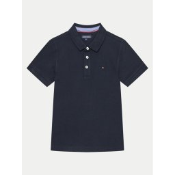 Tommy Hilfiger Тениска с яка и копчета KB0KB03975 D Тъмносин Regular Fit