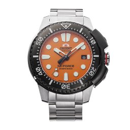 Orient M-Force RA-AC0L08Y – Мъжки, Автомат, 45mm, 200m, Сапфир, Оранжев - Sports