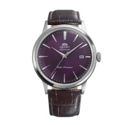 Orient RA-AC0032V – Мъжки часовник, 40.5mm, Лилав, Кожа, Дата, 3ATM - Classic