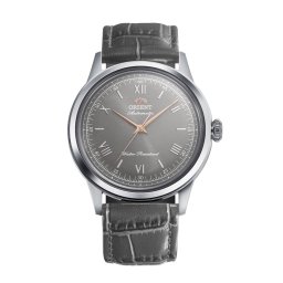 Orient RA-BB0006N – Мъжки, Автомат, 38.4mm, Сив, Розово злато, Кожа, 3 ATM - Classic