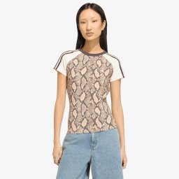 Тениска adidas Snake Print Cali Tee Linen/ Magic Beige XS