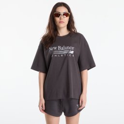 Тениска New Balance Trackside Oversized T-Shirt Black Cement M