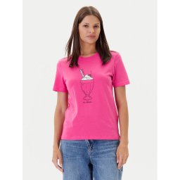 ONLY Тишърт Fun Life 15349901 Розов Regular Fit