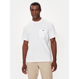 Lacoste Тишърт TH2827 Бял Regular Fit
