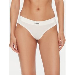 HUGO Класически дамски бикини Brief Red Label 50502754 Бял