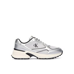 Calvin Klein Сникърси Hike Runner Laceup Mesh Mix Met YM0YM01402 Сребрист
