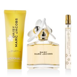 Marc Jacobs Daisy комплект за жени Eau de Toilette 100 ml + Тоалетна вода MINI 10 ml + Лосион за тял опция Gold Daisy Cover