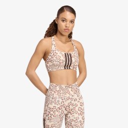 Сутиени adidas x Farm Rio Optime Bra Ecru Tint/ Multicolor/ Shadow Brown M