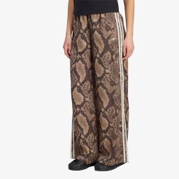 Панталони adidas Satin Snake Print Wide Leg Track JOGgers Linen/ Magic Beige M