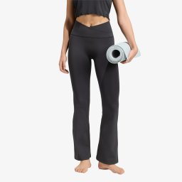 Клинове adidas 3-Stripes Studio All Me Flare X-Over Leggings Black L