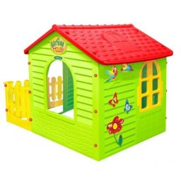 Детска къщичка Mochtoys с ограда и дворче