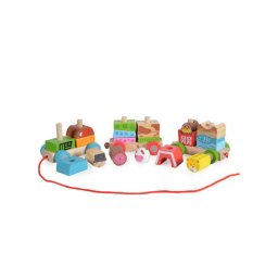 Дървен фермерски влак Moni Toys 2036