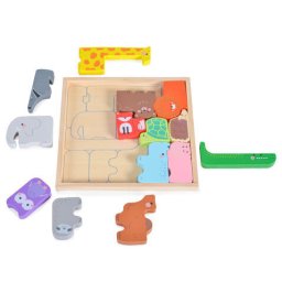 Дървен пъзел с животни Moni Toys 3002