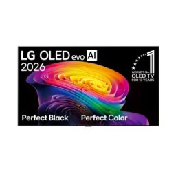 Телевизор LG OLED55C61LA, 55" OLED evo, 4K (3840 x 2160), DVB-C/T2/S2, Alpha 11 AI 4K Gen3, 120Hz Native (VRR 165Hz), ThinQ AI, HDR10, NVIDIA G-SYNC, AMD FreeSync, Dolby Vision, Dolby Atmos, AI Agent, Wi-Fi 6E, Bluetooth, eARC (HDMI 2), USB, Airplay 2, CI