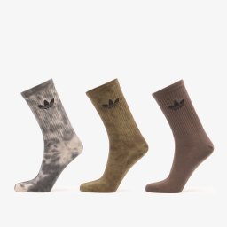 Чорапи adidas Tie Dye Crew Socks 3 Pairs Carbon/ Focus Olive/ Shadow Olive L