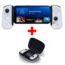 Геймпад Backbone One Lightning с подарък калъф Carrying Case (бял), PlayStation Edition, за Apple(iOS) телефони, Lightning, бял