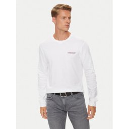 Guess Jeans Тениска с дълъг ръкав M4YI54 K8HM0 Бял Regular Fit