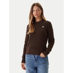 Guess Jeans Пуловер W4BR08 Z3HM1 Кафяв Regular Fit