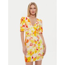 Morgan Лятна рокля 241-RAMIN.F Жълт Slim Fit