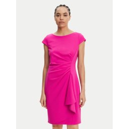DKNY Коктейлна рокля DD5AC20B Розов Slim Fit