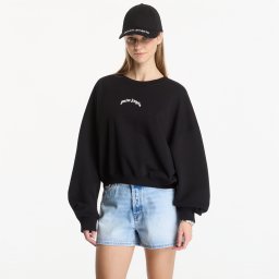 Суитшърт Palm Angels Curved Logo Loose Crop Crew Black/ Cream M