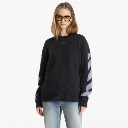 Пуловер Off-White Diag Fuzzy Knit Crewneck UNISEX Antracite L