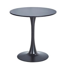 Холна маса RFG Vassy Black, 1200 x 1200 x 740 mm, МДФ плот, праховобоядисана метална основа, черна