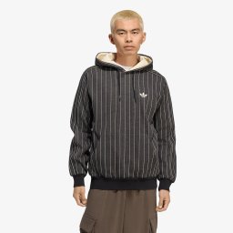 Суитшърт adidas Pinstripes Hoodie Black/ Warm Vanilla S