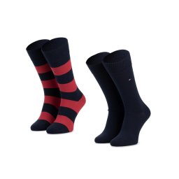 Tommy Hilfiger Дълги чорапи 342021001 Тъмносин