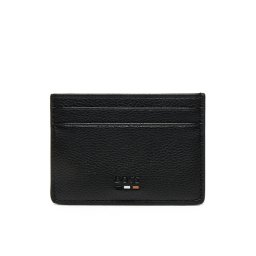 BOSS Калъф за кредитни карти Grained faux-leather card holder with signature details 50536513 Черен
