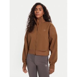 adidas by Stella McCartney Суитшърт Knitted Track Top JX6782 Кафяв Regular Fit